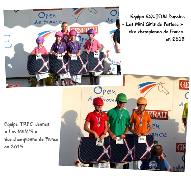 Equipes EQUIFUN et TREC vice championne de France en 2015